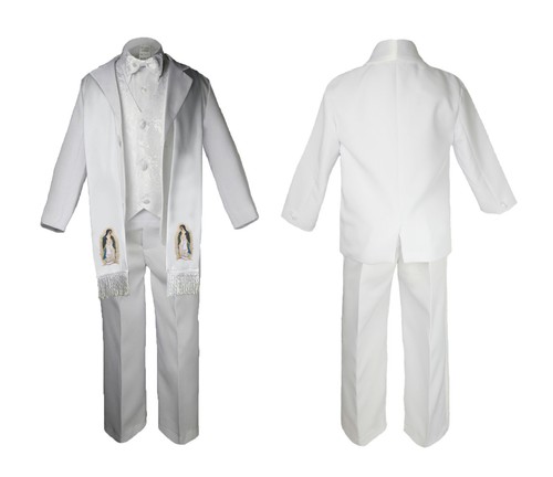 Traje Cachemira Blanco Niño Pequeño Bautizo Bautismo Robado Virgen María S-20 - Imagen 15 de 26