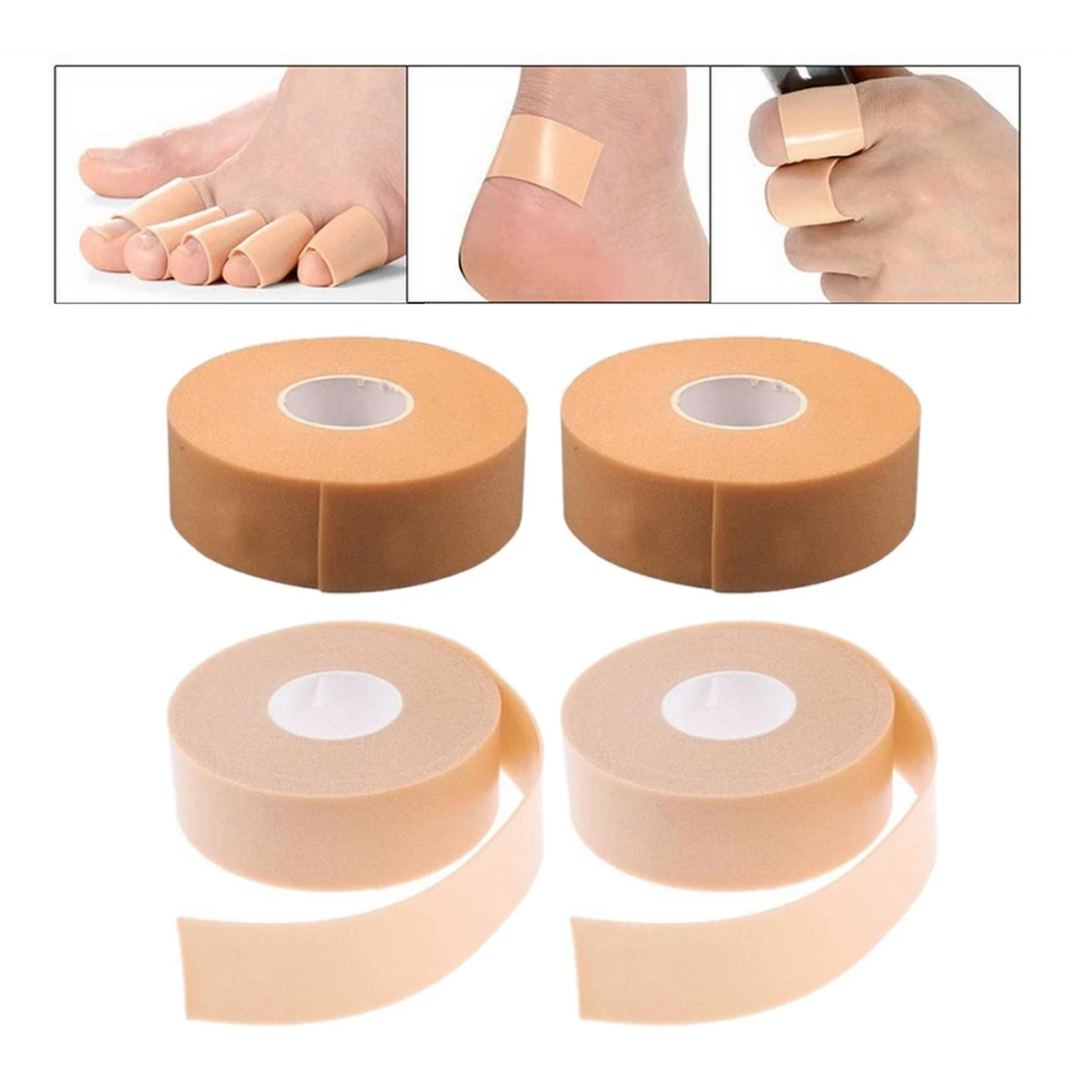 4Rolls Adhesive Heel Bandage for Anti Blister Protection Bandage Tape Wrap