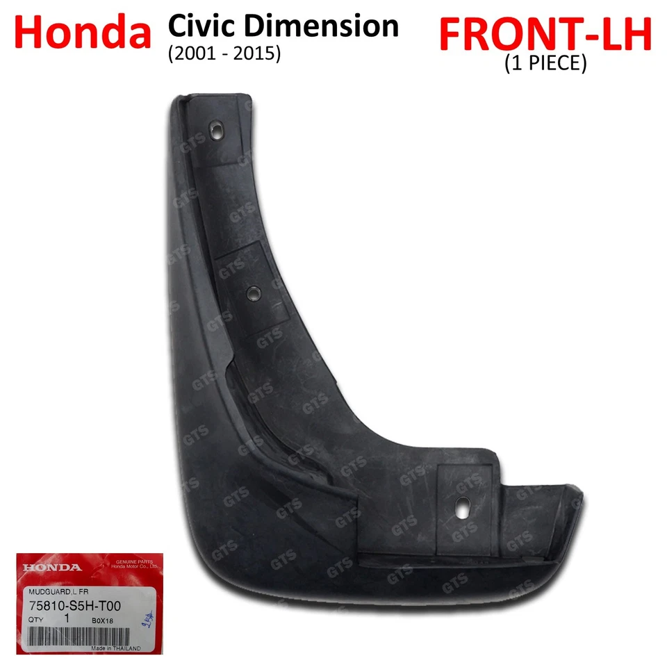 Fits Honda Civic Dimension Sedan 2001 05 Left Front Mud Splash Guard - Image 3 of 4