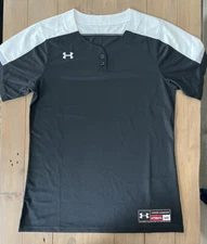 Under Armour Ignite Henley Baseball Practice Jersey Men's Medium Black 1325755