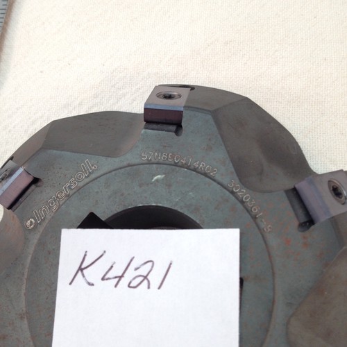 1 NEW INGERSOLL 57N8B0414R02 FACEMILL W/ 18 LNE 323-002. 45 DEGREE USA MADE K421 - Picture 4 of 10