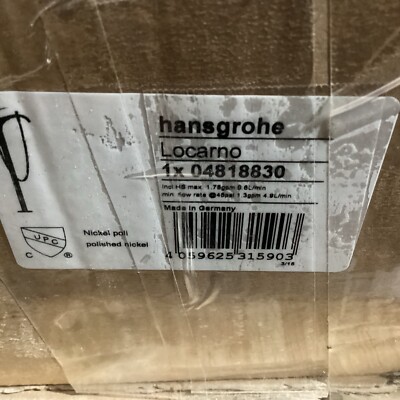 Hansgrohe 04818830 Locarno Floor Mounted Tub Filler Polished Nickel *Read*