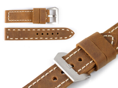 UHRENARMBAND SIRIUS ANDERMATT COGNAC WATCH STRAP HANDMADE PANERAI LOOK 24 MM de