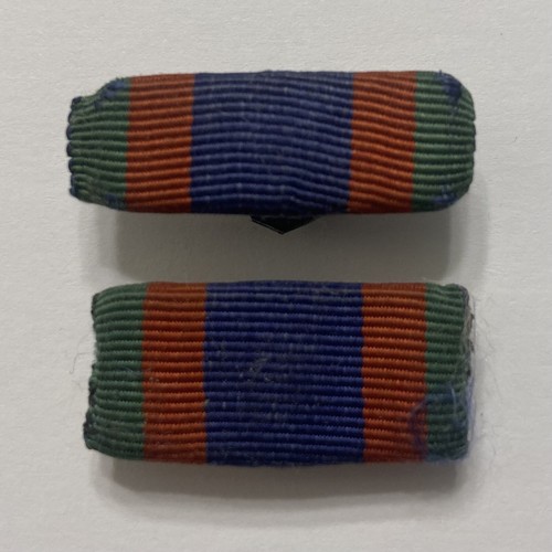 ORIGINAL WW2 CANADA CVSM RIBBON BAR LOT x2 VOLUNTEER SERVICE MEDAL SCREWBACK