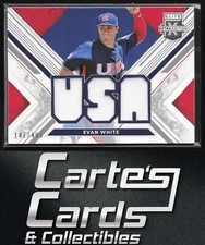 Evan White 2019 Panini Elite Extra Edition #USA-EW USA Materials Black 147/499