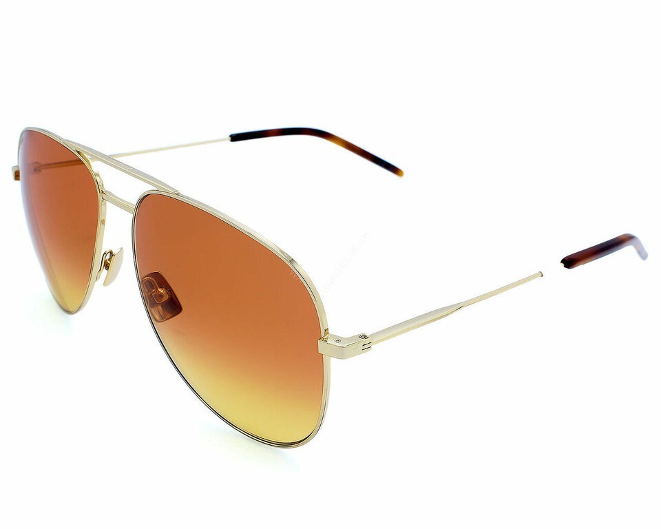 Occhiali da sole unisex Saint Laurent lenti oro arancione oro 59 145 mm SL CLASSIC 11 053