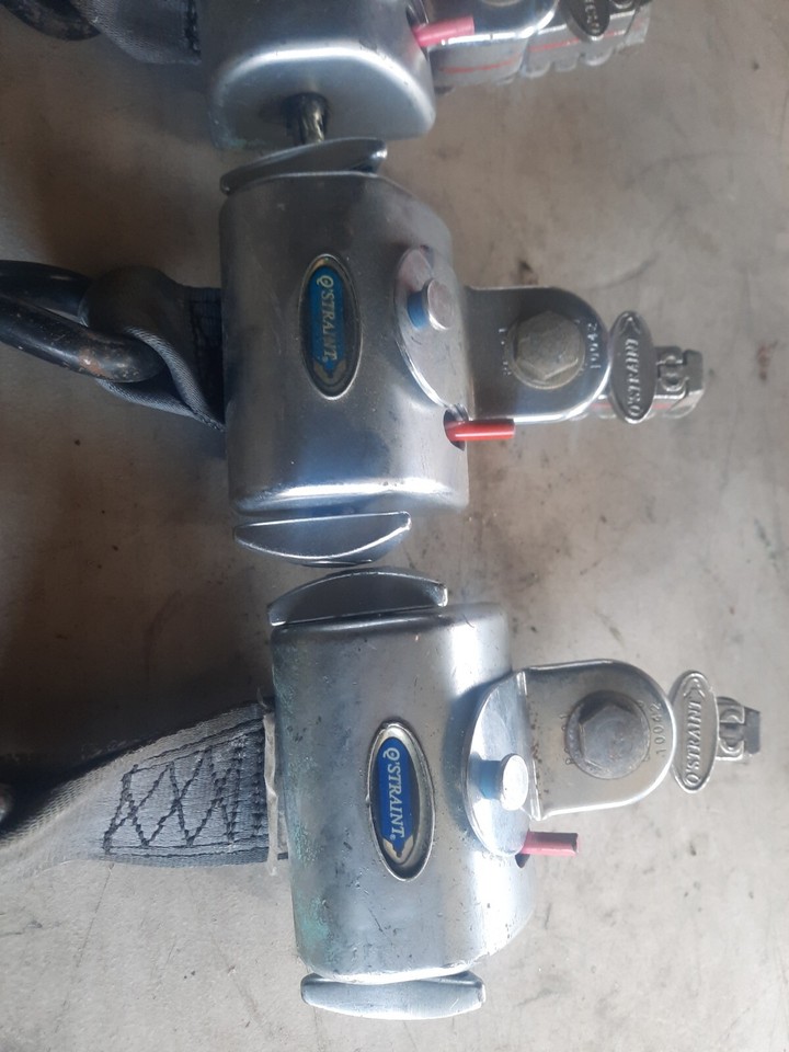 4 Q'STRAINT WHEELCHAIR BELT RETRACTOR Q86300 TIE DOWN STRAP *USED* Qty