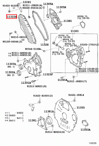 Genuine Toyota LandCruiser 105 Series HZJ 1HZ 4.2 Diesel Timing Belt Cover - Picture 14 of 14