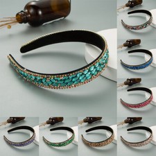 Womens Baroque Rhinestone Headband Crystal Crown Hairband Hair Accessory Wedding