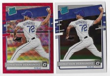 Jonathan Hernandez 2020 Donruss Optic Red Wave Rated Rookie #90 + Base Rangers