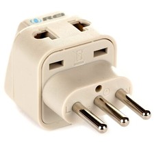 OREI USA to Italy, Libya, Chile  More Type L Travel Adapter Plug -Beige