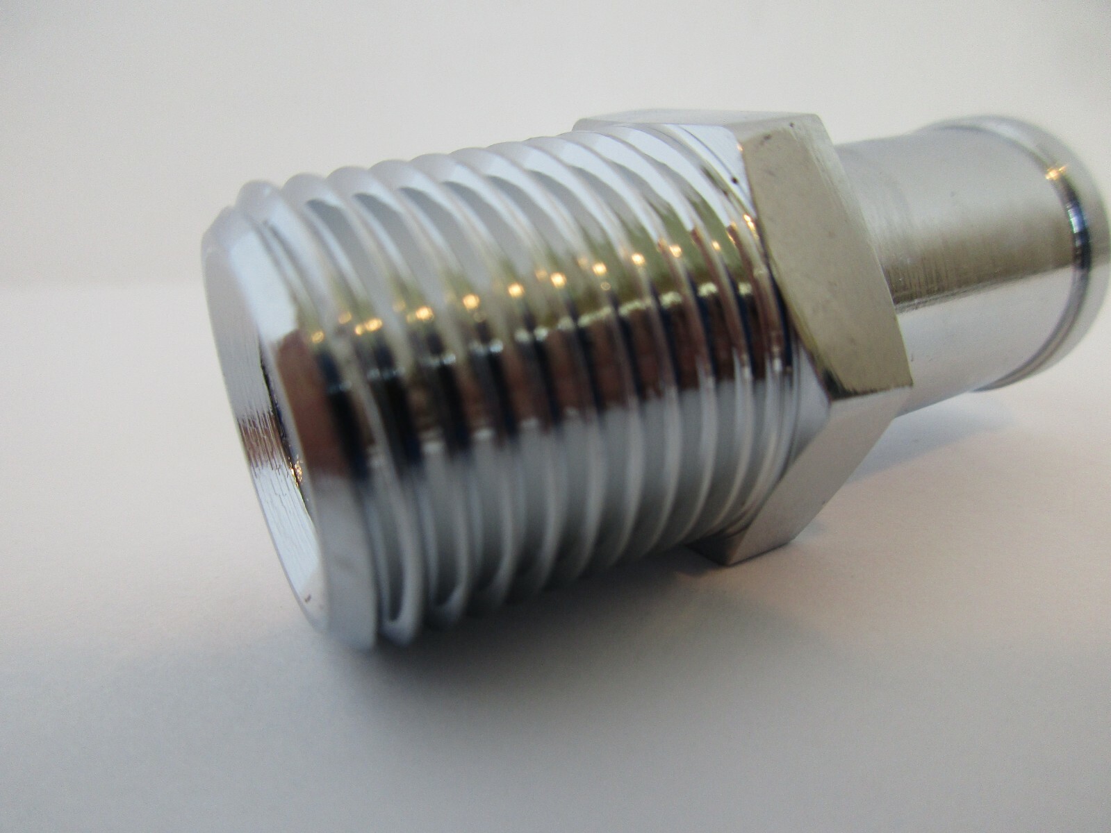 5/8" BARB X 1/2" NPT HEATER HOSE FITTING INTAKE MANIFOLD ALUMINUM CHEVY