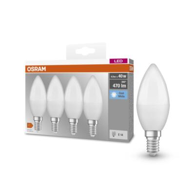 4er-PACK OSRAM LED BASE Classic Leuchtmittel E14 MATT 5W=40W Neutralweiß