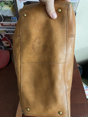 Madewell Glasgow English Saddle Tan Leather Satchel Shoulder Purse Bag - Picture 9 of 12