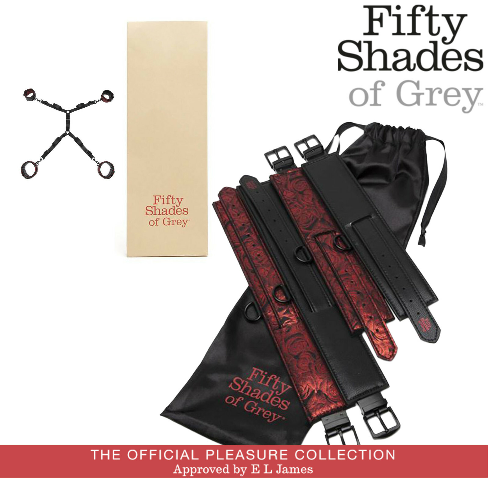 Fifty Shades of Grey Kit Fetish UNDER MATTRESS RESTRAINT SET Sweet Anticipation