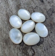 Mother Of Pearl Oval Shape Cabochon Natural Loose Gemstone 5x7mm - 12x16mm