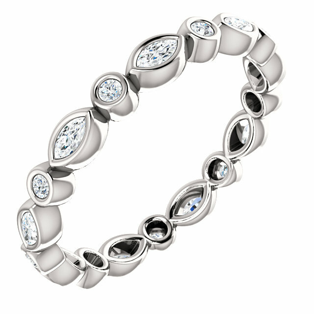 Rachel Koen 14-каратный белый бриллиант Eternity Band весом 38 карата Размер 7 295290₽