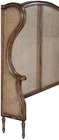 Headboard Kingstone Traditional Solid Wood Cane Rustic Pecan Old World Queen