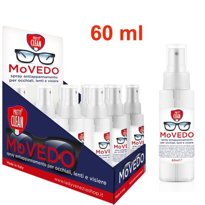PRETTY CLEAN MoVEDO Spray antiappannante universale occhiali,visiera,casco,60  ml | eBay