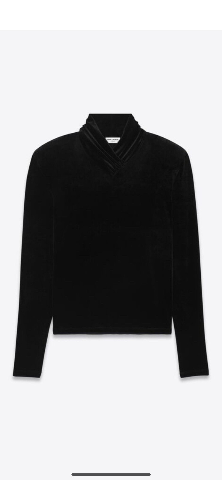 Saint Laurent Uomo Patch Spalla Velluto Girocollo. XL. $1390