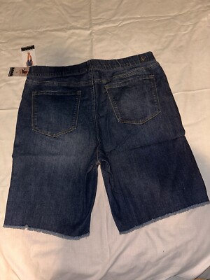 NWTS SOFIA VERGARA GABRIELLA HIGH RISE BERMUDA PULL-ON JEAN SHORTS SIZE 16