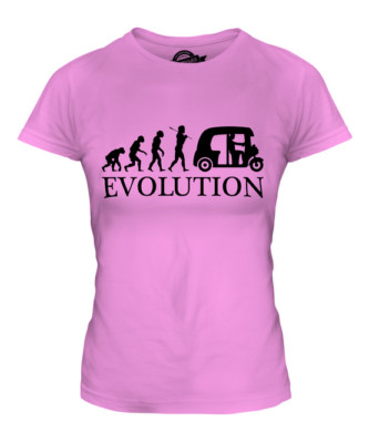 TUK TUK EVOLUTION OF MAN LADIES T-SHIRT TEE TOP GIFT THAILAND INDIA