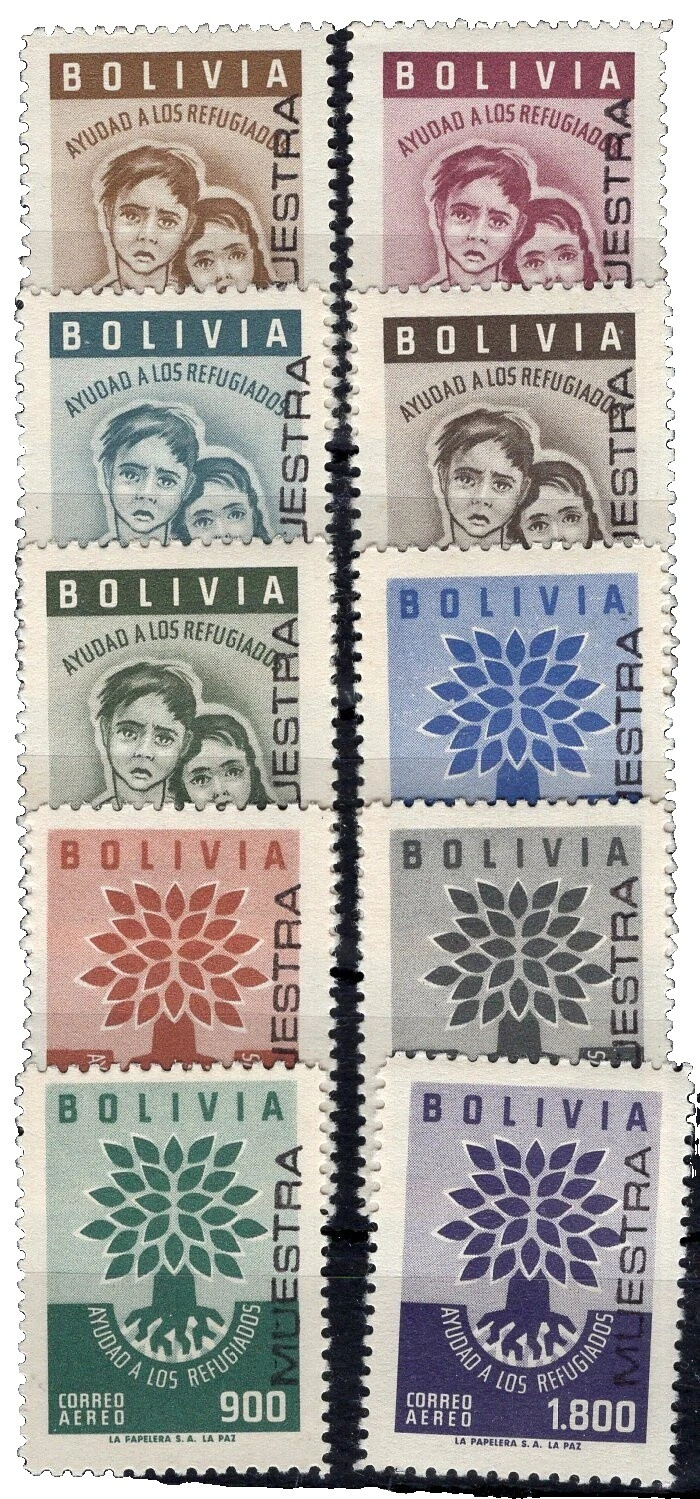 Varios sellos de Bolivia