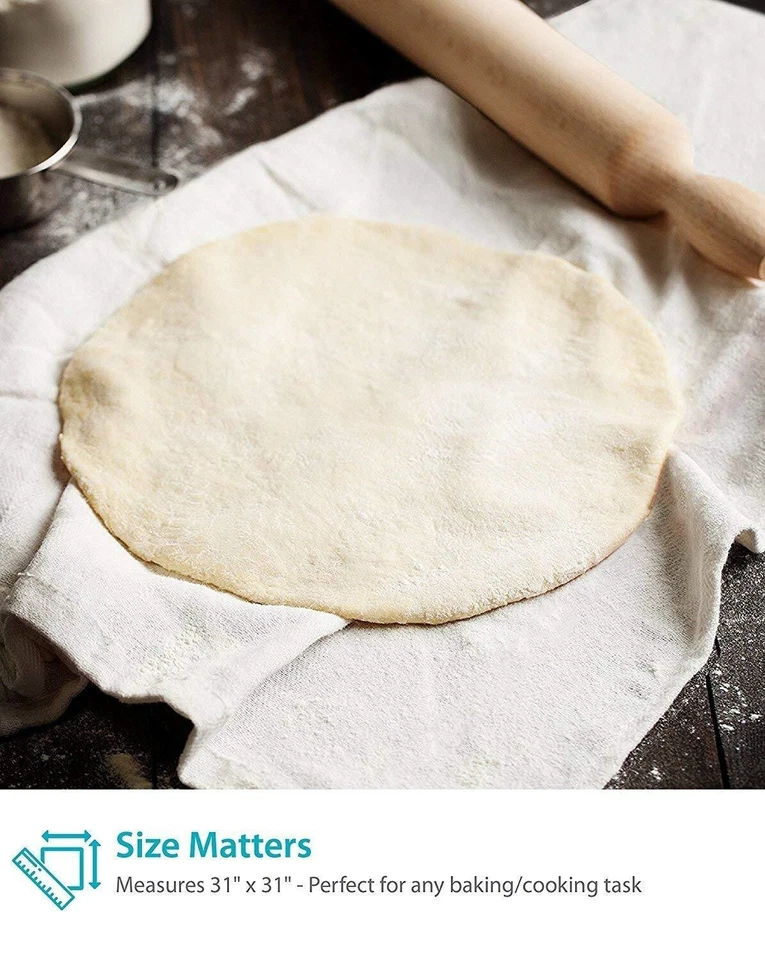 Geschirrtücher Küchentücher 12er Pack 100% Baumwolle 78,7x78,7cm weiß NEU OVP - Bild 3 von 4