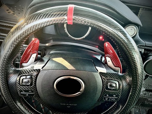 Extensión de palanca de cambios más grande para volante de carbono rojo para Lexus IS RC NX CT - Imagen 7 de 8