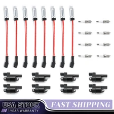 8Pcs Ignition Coil+Spark Plug+Wire Set For Silverado Chevy 1500 GMC Tahoe UF414