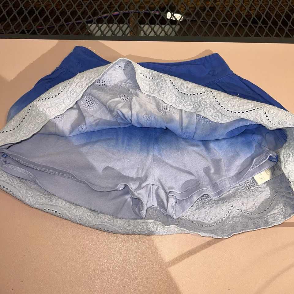 Lucky Brand Toddler Girl's Skirt Size 4 Embroidered Stretch Block Sky Blue - Image 4 of 4