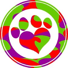 30 Custom Party Camo Paw Print Art Personalized Address Labels