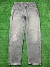Vintage Lee Riveted Jeans Olive Green Size 30x30 Distressed Faded Made in USA