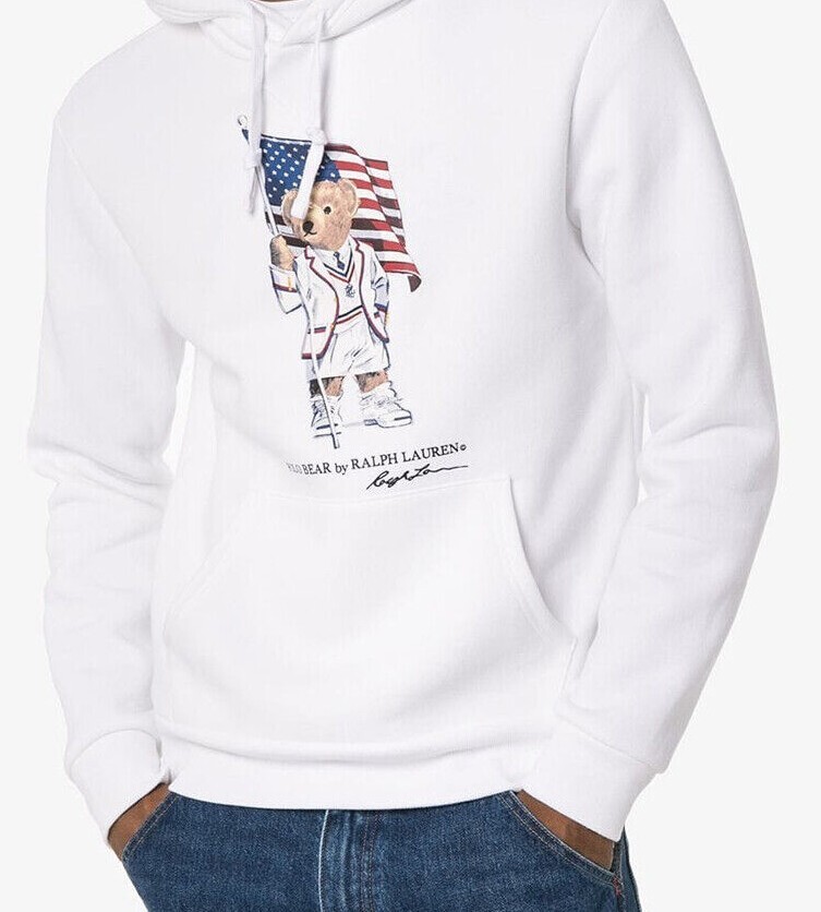 Polo Ralph Lauren Ltd Ed Olympic Team USA Flag Bear Fleece Hoodie Sweatshirt  | eBay