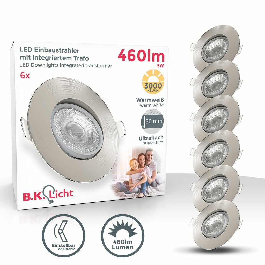 Spot LED encastrable 5W orientable pour illuminer le salon et la cuisine