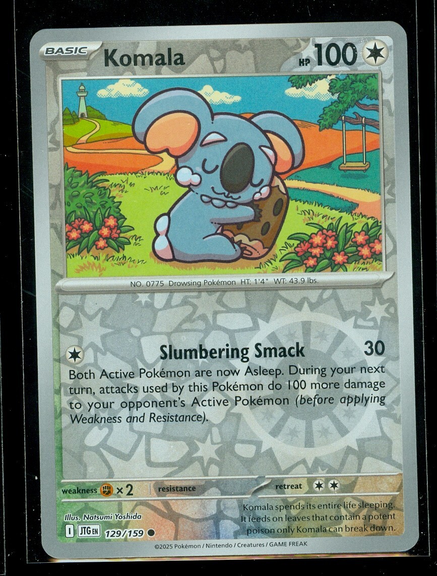 Pokemon KOMALA 129/159 Journey Together Rev Holo - MINT