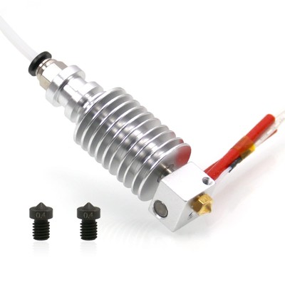V5 J-Head i3 Mega Hotend 12V 40W with 2pcs Hardened Steel 0.4mm V6 Nozzles fo...