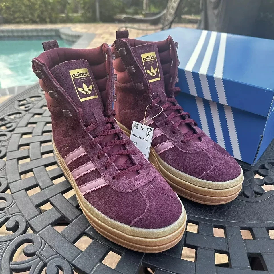 adidas Gazelle High Maroon Gum W for sale | eBay