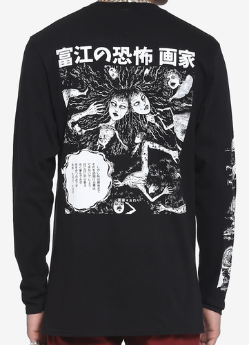 Junji Ito Tomie Manga Panel Long-Sleeve 
