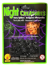 Plastic Spiders Rubies, Halloween Decor, etc. 40 pcs Scary Prank Fun