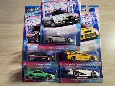 Hot wheels Konvolut x 5 90er Street Scene Full Set Nissan Toyota Mitsubishi Honda