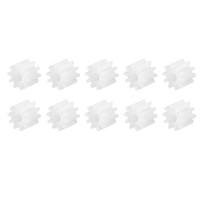 10 Pack 10 Tooth Plastic Gears 2mm Bore DIY Model Reduction Gear Replacement