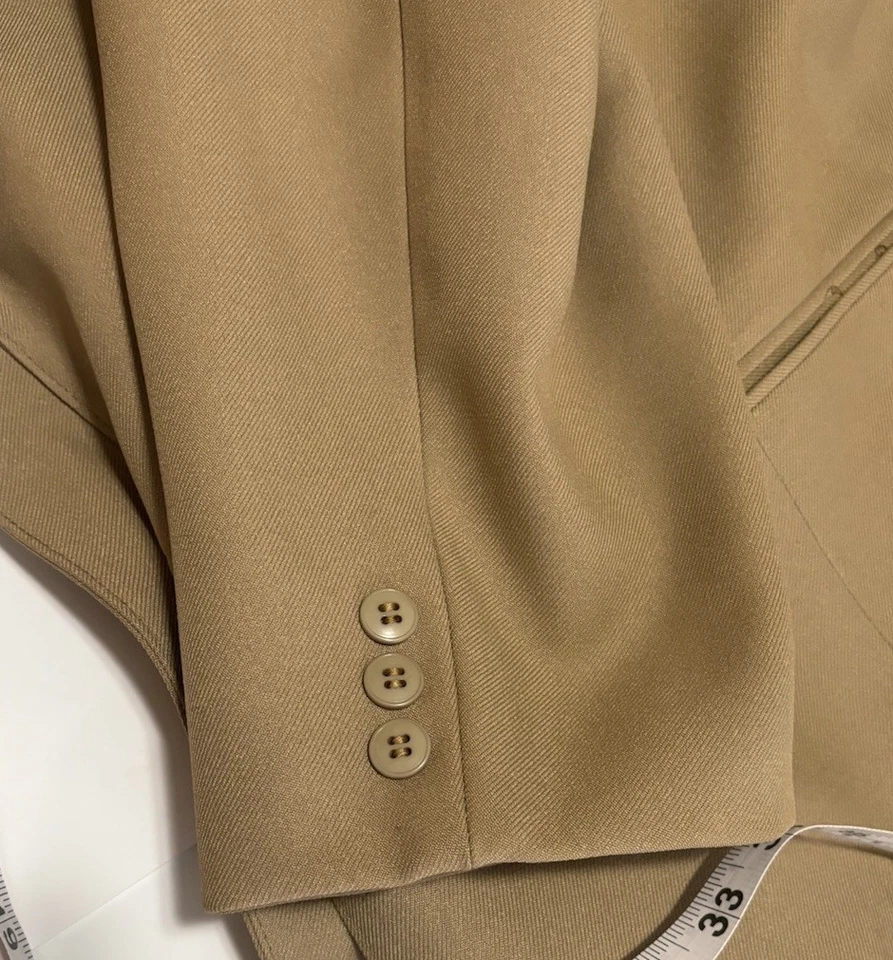 Levi Strauss & Co., винтажный, желтовато-коричневый женский блейзер, размер 36, производительность, большой размер - Изображение 2 из 4