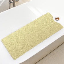 Bathtub Mat Non Slip Shower Mat Soft PVC Loofah Bath Tub Mats with Drain for ...