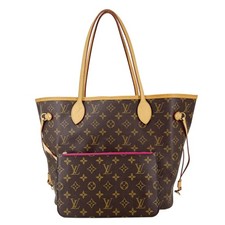 LOUIS VUITTON Neverfull MM Monogram Canvas Tote Bag Brown