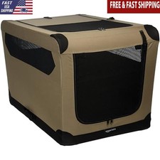 Portable Soft Dog Crate Folding Collapsible Travel Carrier Lightweight Durable