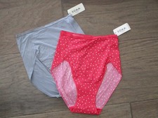 2-PACK SOMA VANISHING EDGE MODERN BRIEF PANTIES IN GRAY/ RED DOT SIZE SMALL