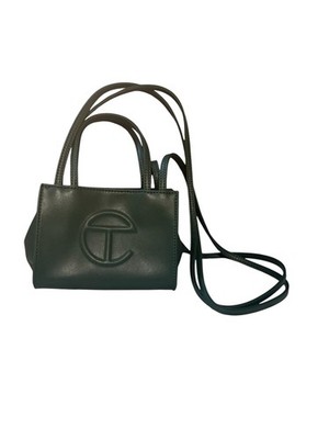 Telfar small Green Logo Crossbody Bag with Double Handles 