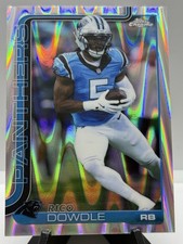 2025 Topps Chrome Football - Rico Dowdle #43 - Raywave Refractor 🔥 Panthers 🔥