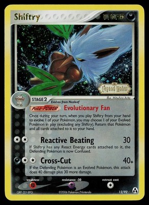 Pokemon Card - Shiftry Legend Maker 12/92 Holo Reverse Holo Rare Stamped